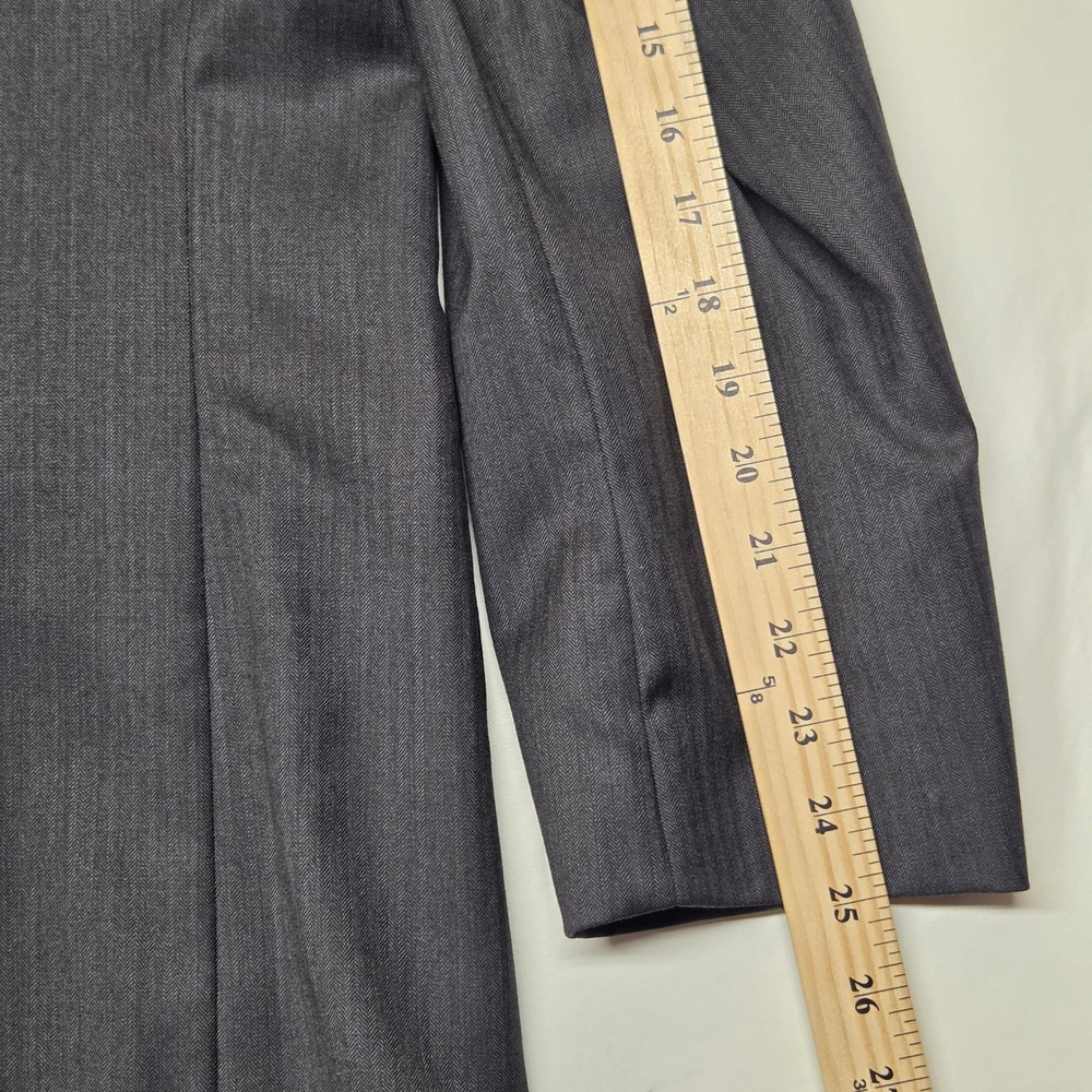 Lauren Ralph Lauren 42R 36W Charcoal Herringbone Wool Suit 2-Button Notch Lapel - Picture 10 of 16